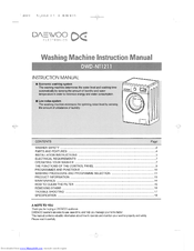 Daewoo DWD-NT1211 Instruction Manual