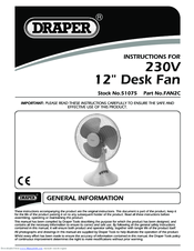 Draper FAN2C Instructions Manual