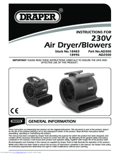 Draper AD300 Instructions Manual