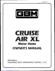 GBM Cruise Air XL Owner's Manual