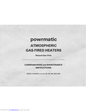 Powrmatic CA-AG 400 Maintenance Instructions Manual
