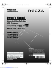 Toshiba Cinema REGZA 46XV648U Owner's Manual