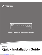 Allwins EBR104 Quick Installation Manual