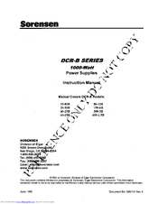 Sorensen DCR 10-80B Instruction Manual