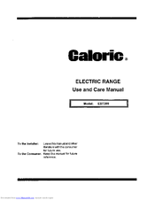 Caloric EST399 Use And Care Manual
