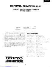 Onkyo DX-C500 Service Manual