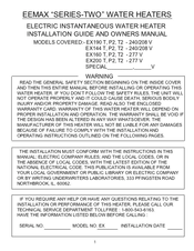 EemaX EX200 P2 Installation Manual And Owner's Manual