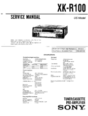 Sony XK-R100 Service Manual