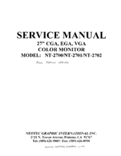 Neotec NT-2701 Service Manual