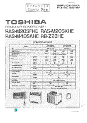 Toshiba RAS-M20SFHE Service Data