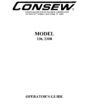 Consew 230 Operator's Manual