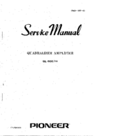 Pioneer QL-600/FW Service Manual