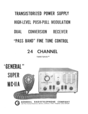 General Radiotelephone Company Super MC-IIA Operation Manual