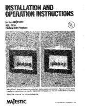 Majectic RC36 Installation And Operation Instructoins