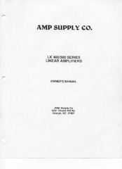 Amp Supply LK 500 series Owner's Manual