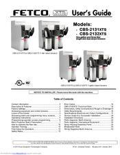 Fetco CBS-2132 XTS Manuals | ManualsLib