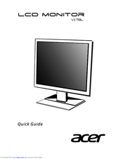 Acer V176L Quick Manual