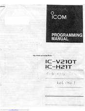 Icom IC-V210T Programming Manual