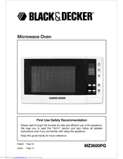 Black & Decker mz3600pg Manual