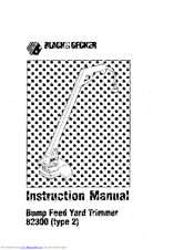 Black & Decker 82300 Instruction Manual