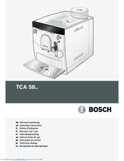 Bosch TCA 58 series Operator's Manual