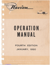 Navion 1950 Utility 205 Operation Manual