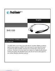 Phaiser BHS-930 User Manual