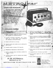 Metrotek Electronics Metro star Instruction Booklet