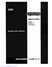 Fukuyama Multi-2000 Instruction Manual