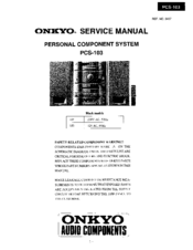 Onkyo PCS-103 Service Manual