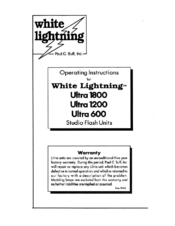 White Lightning Ultra 1200 Operating Instructions Manual