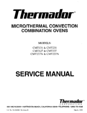 Thermador CMT131 Service Manual