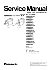 Panasonic NV-GS10EG Service Manual