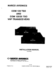 Narco Avionics COM 120 TSO Installation Manual