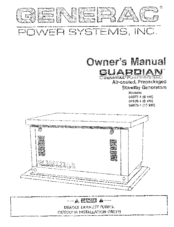 Generac Power Systems Guardian 04109-1 Owner's Manual