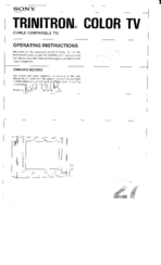 Sony Trinitron KV2781R Operating Instructions Manual