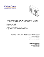 CyberData 11113 Operation Manual