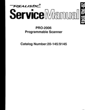 Realistic PRO-2006 Service Manual