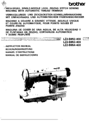 Brother LZ2-B854-400 Instruction Manual