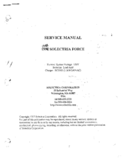 Solectria Corporation 1997 Force Service Manual