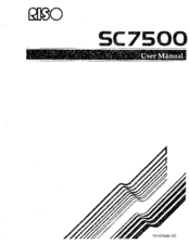 Riso SC7500 User Manual