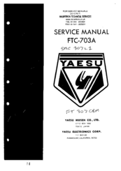 Yaesu FTC-703A Service Manual