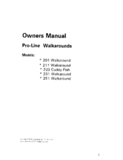 Pro-Line Boats 220 Cuddy Fish Owner's Manual