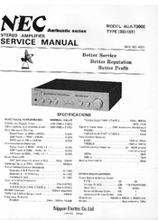 NEC AUA-7300E Service Manual