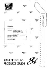 Spirit Folio Si Product Manual