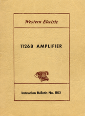 Western Electric 1126B Instruction Bulletin