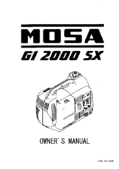 Mosa GI 2000 SX Owner's Manual