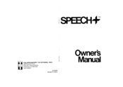 TSI Instruments Speech+ Owner's Manual