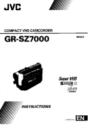 JVC GR-SZ7000 Instructions Manual