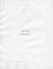Oracle Alexandria Mark III Owner's Manual